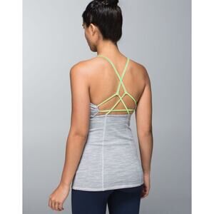 NEW Lululemon Dancing Warrior Tank in Silver Spoon Clear Mint Women's 4 Active